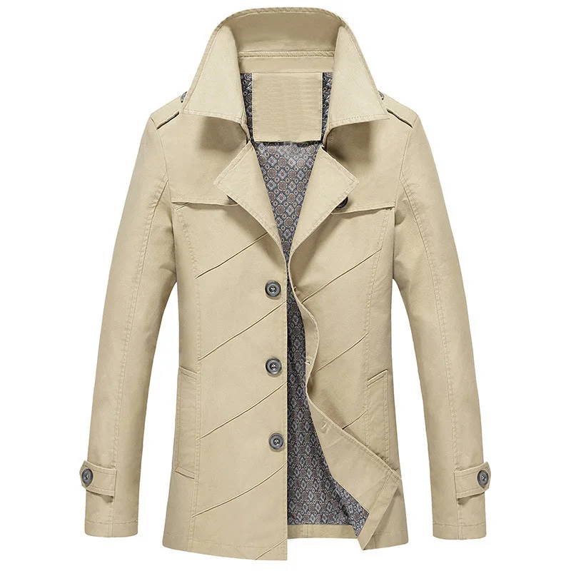 

Spring Autumn Outdoor Long Coat Men Jacket Casual Military Jacket Windbreaker Jacket Mens Coats and Jackets Streetwear M - 4XL