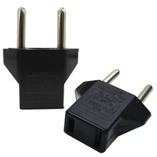 Universal EU To US Plug USA To Euro Europe Travel Wall AC Power Charger Outlet Adapter Converter 2 Round Socket Input Pin