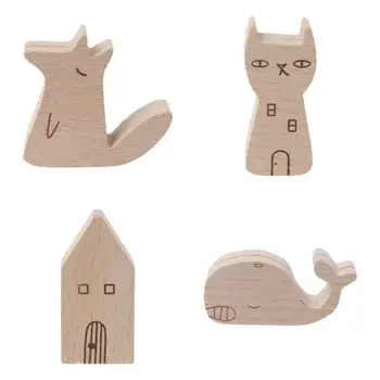 

Cute Cartoon Animal Wooden Information Folder Photo Clip Note Memo Display Board Clamps Message Stand Holder