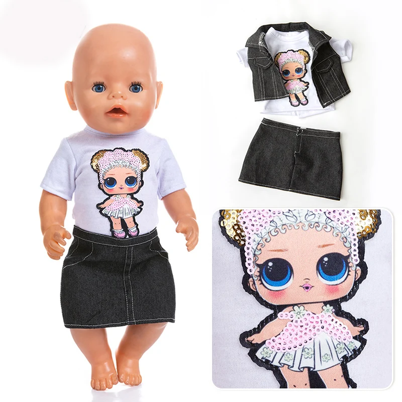 Новое Ковбойское платье комплект одежды для куклы подходит для 17 дюймов 43 см Одежда для куклы костюм для новорожденных на день рождения подарок