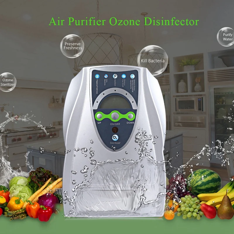 Генератор озона очиститель воздуха бытовой Портативный Озоновый Дезинфектор для фруктов, овощей стерилизация воды