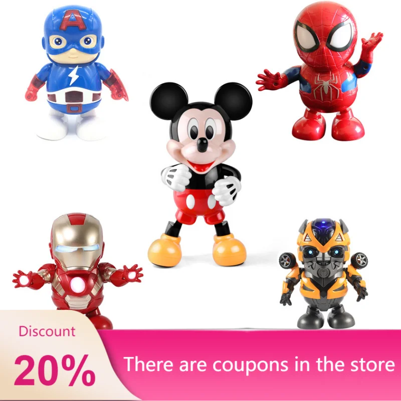 Оригинальный Disney Танцы Микки фигурка мыши экшн ослепительно музыка робот
