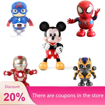 

Original Disney Dancing Mickey Mouse Figure Action Dazzling Music robot dance music Educational Electronic iron Man Kid lols Toy