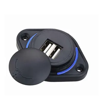 

3.1A Dual USB Charger Power Socket Adapter Charging Panel Mount fit for 12-24V Motorbike Car Boat ATV UTV Caravans