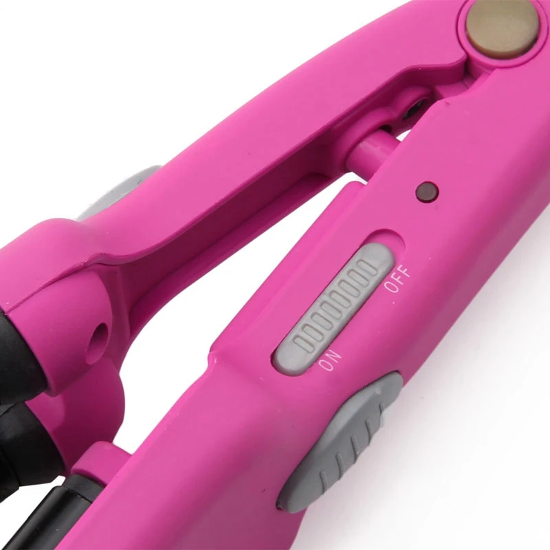 Mini Ceramic Hair Crimper Curler Curling Iron Tong Waving Wand Roller Salon