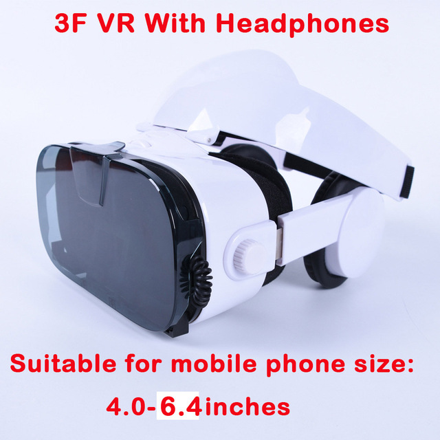 VR 3F 112 FOV Virtual Reality Glasses Remote 3D Android Cardboard VR 3D Headset Stereo Helmet Box for Smartphones 4.7-6.4