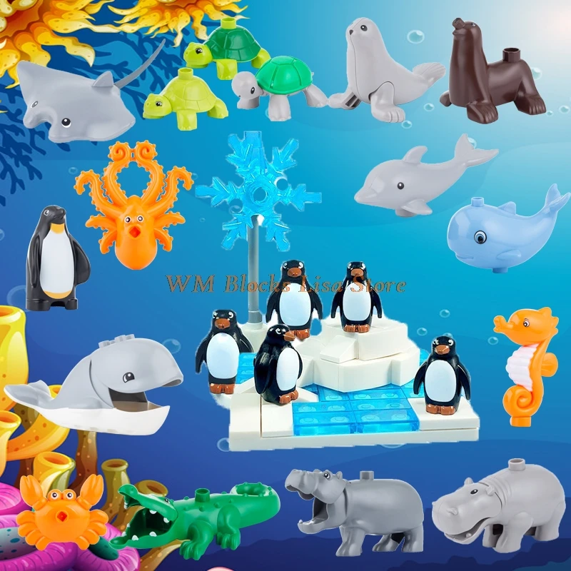 Серия Ocean игрушка в виде животных рыбы пингвин Акула крокодил осьминог Кит