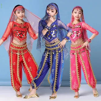 

Girls Professional Bellydance Costume Oriental Costumes For Kids Indian Clothes Belly Dancing Outfits Exotic Dancewear DN3548