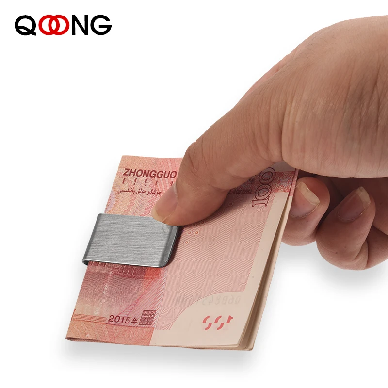 Lettering Stainless Steel Brass Men Money Clip Wallet Card Folder Holder Hollow Design Card ID Case Clip Wallets for Men