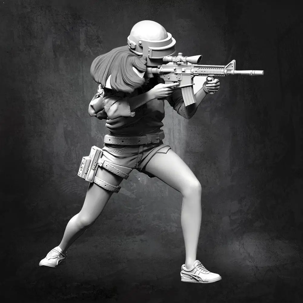 

Zombie Killing Girl Group-a Resin Soldier (white Model) E9P0