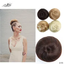 Xuanguang meninas cabelo casmanho cabelo sintético elatico faixa de borracha cordao donut falso cabelo 9 ядер