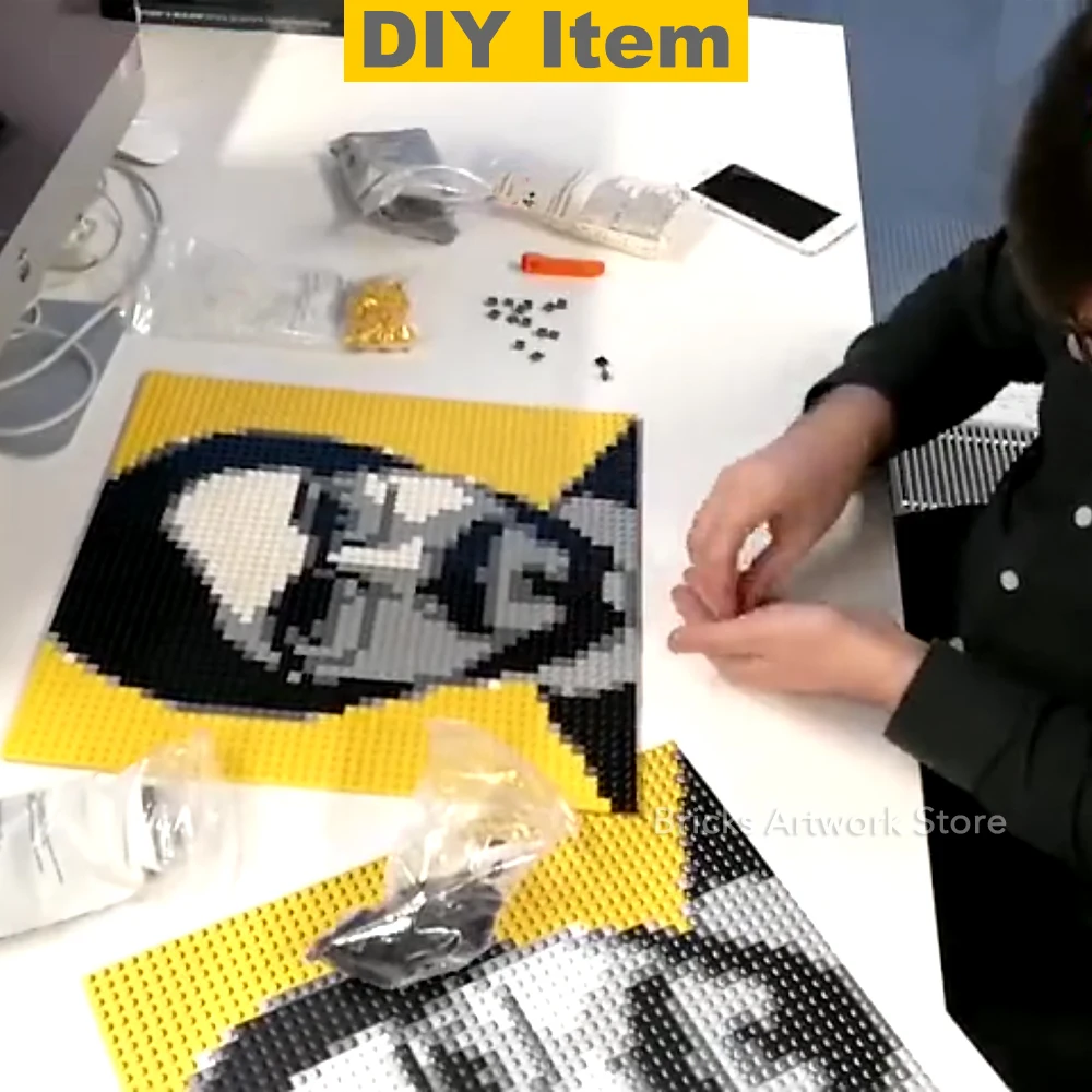 Idees Cadeaux Uniques Pop Pixel Art Portrait Photo Personnalise Mur Facile Mosaique De Diamant Peinture Par Blocs De Construction Ideal Pour Un Anniversaire Aliexpress