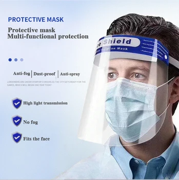 

Adult Transparent Protective Mask Film Anti-fog Oil-Splash Mask Protective Anti-UV Anti-Shock Face Screen Saliva Dust Mask
