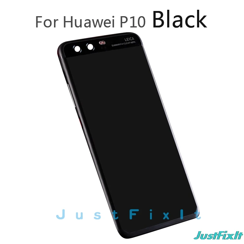 Для huawei P10 VTR-L09 VTR-AL00 VTR-L29 VTR-TL00 Батарея женские босоножки с закрытой пяткой Корпус задняя дверь чехол Замена Батарея крышка - Цвет: Черный