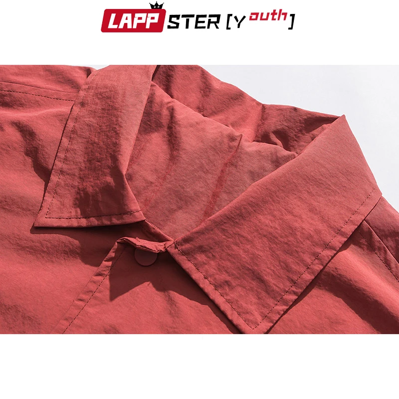 LAPPSTER Мужская Лоскутная куртка в уличном стиле ветровка Мужская s Harajuku куртка-бомбер мужская хип-хоп красная тренерская куртка пальто повседневная