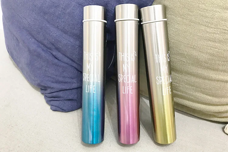 Корейский стиль, модное моделирование, простая и милая градиентная рампа 304, термос из нержавеющей стали, портативная и индивидуальная чашка для воды
