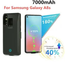 KQJYS чехол для аккумулятора 7000 мАч портативный внешний аккумулятор быстрое зарядное устройство для samsung Galaxy A8s зарядный чехол