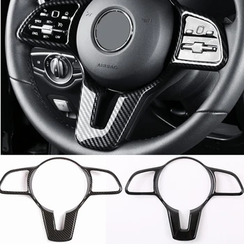 

10x Carbon Fiber Steering Wheel Trim Covers Buttons Frame Stickers for Mercedes Benz 2020 A B C E CLA CLS GLC GLE GLS G GLB EQC