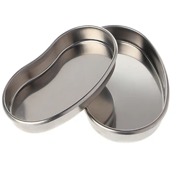 

Cosmetic Surgical Disinfection Stainless Steel Pan Bending Plate Accessories Sterilization Tools Tattoo Tray Body Art Container