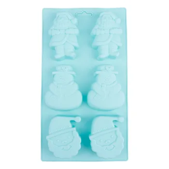 

1Pc Cake Mold Silicone Durable Portable Creative 6 Grids Cake Mold Cookie Mold Baking Accessory for Christmas Party