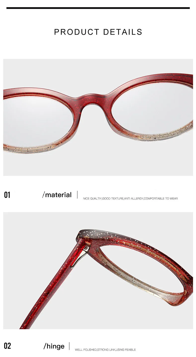Fashion Luxury Women TR90 Flexible Glasses Frame Business Style Female Small Oval Ultralight Eyeglasses Trending Optical Glasses