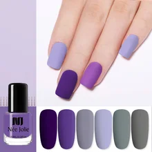 Nee jolie esmalte de unha colorido, cor lisa bordô vermelho cinza azul duradoura decoração de unha artística com design diy