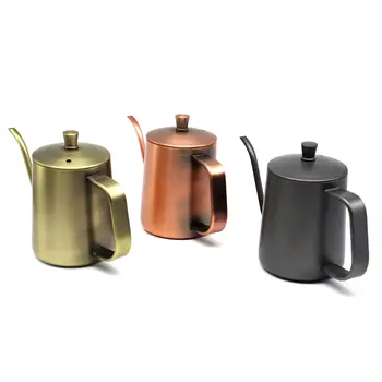 

350Ml Stainless Steel Hand Coffee Pot Teflon Long Mouth Coffee Hand Coffee Pot Small Mouth Hanging Ear Pot