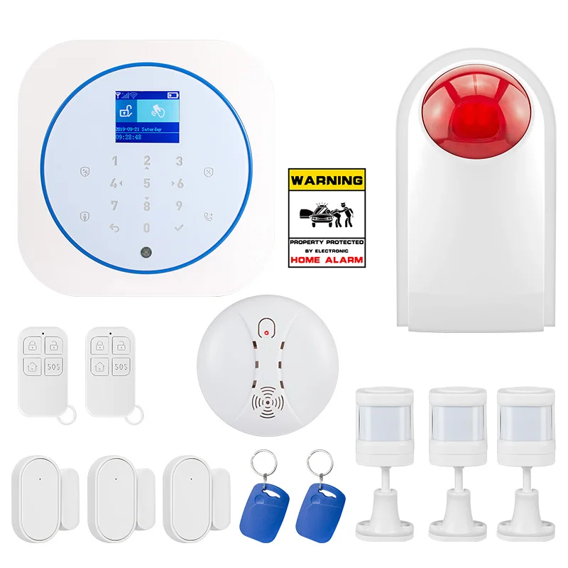 Сигнализация домашняя Fuers G12 Wi Fi GSM 11 языков 433 МГц|buttons buttons|button wirelessbutton emergency |