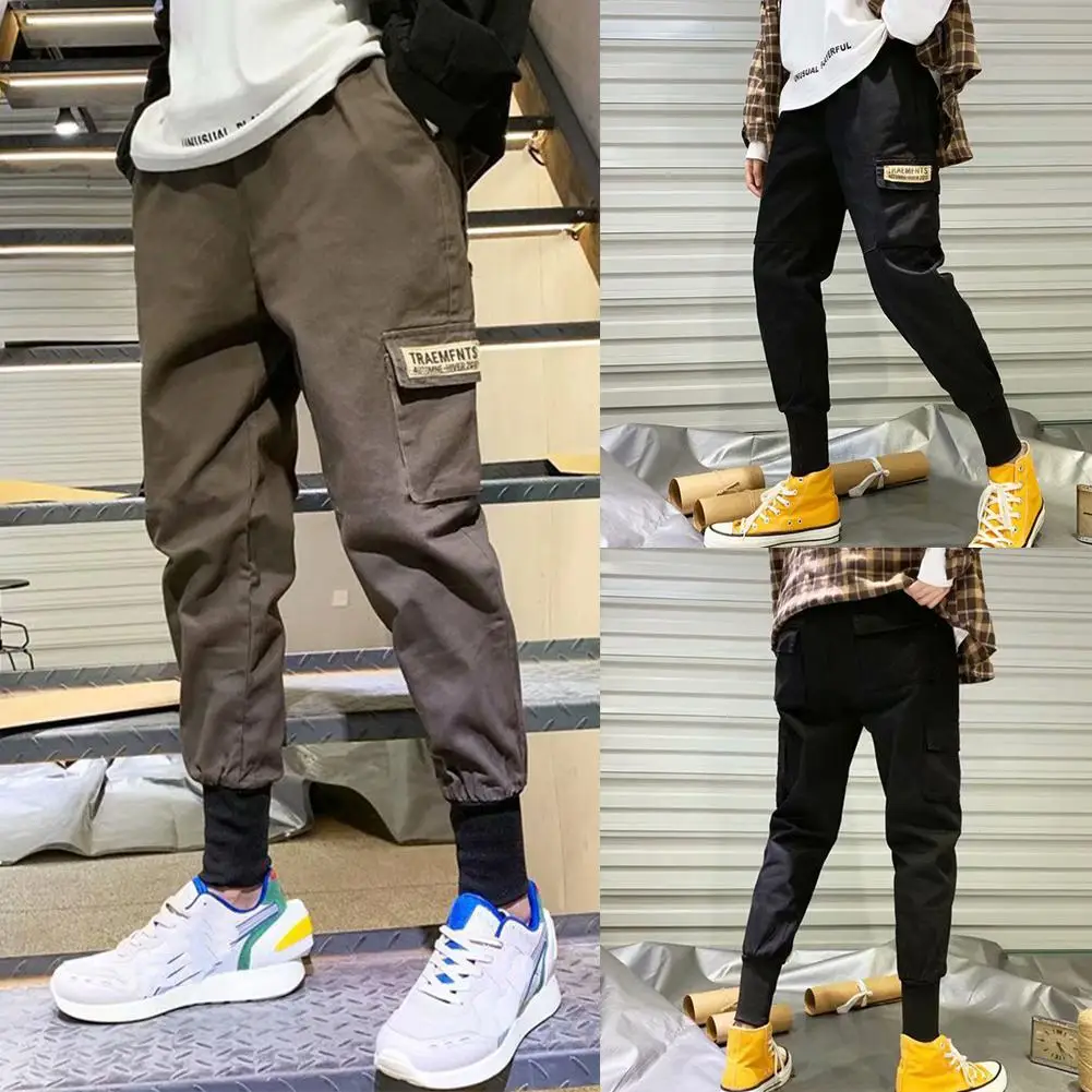 GloryStar мужские брюки-карго размера плюс с несколькими карманами, однотонные спортивные повседневные свободные брюки, Pantalon Deportivo Hombre Sudaderas Hombre