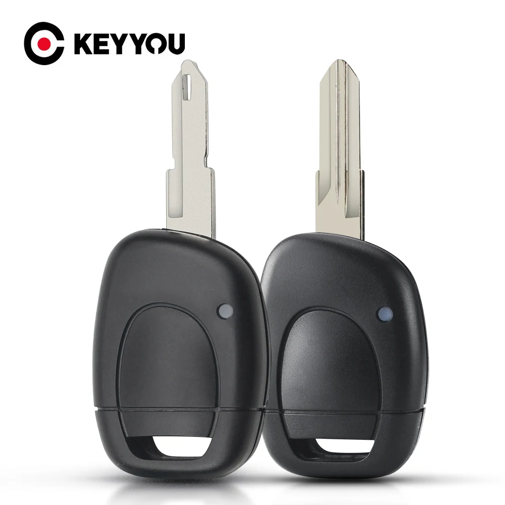 

KEYYOU 1 Button Car Remote Key Shell Fob Case Cover For Renault Twingo Clio Kangoo Master NO Chip Uncut Blade Keyless Entry