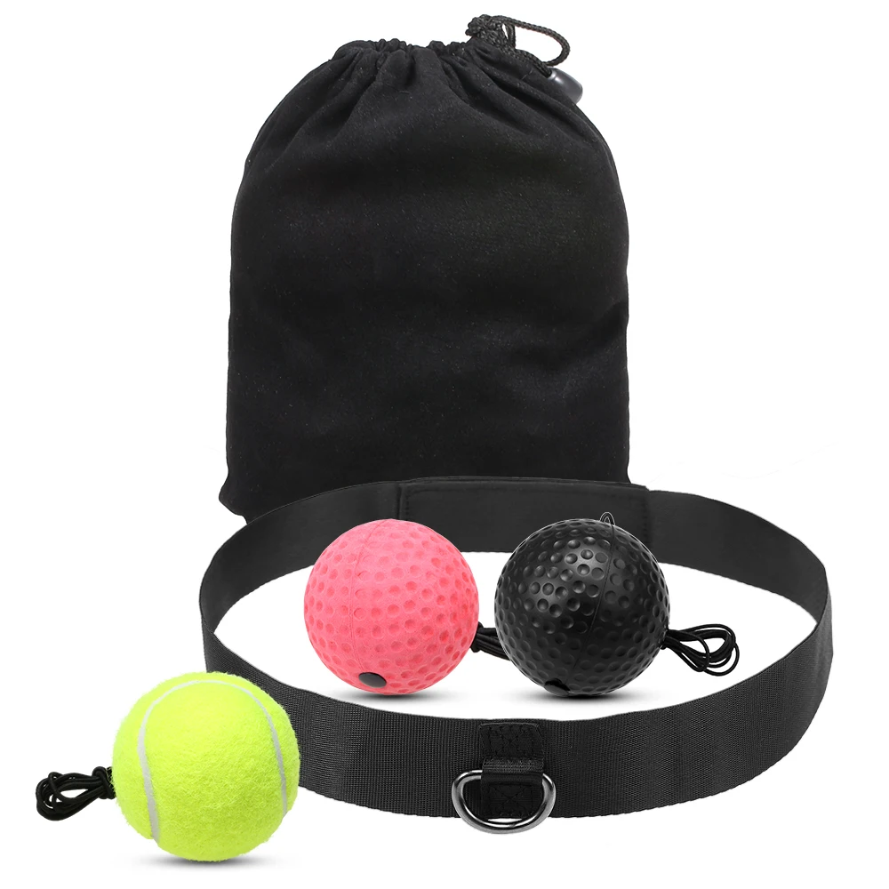 Боксерский рефлекторный мяч набор 3 уровня пробивая тренировочные мячи с