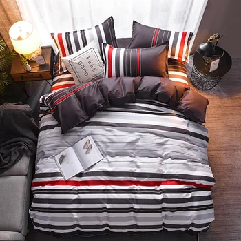 

Thumbedding Stripes Bedding Set King Size Simple High End Colorful Duvet Cover Queen Full Twin Single Unique Design Bed Set