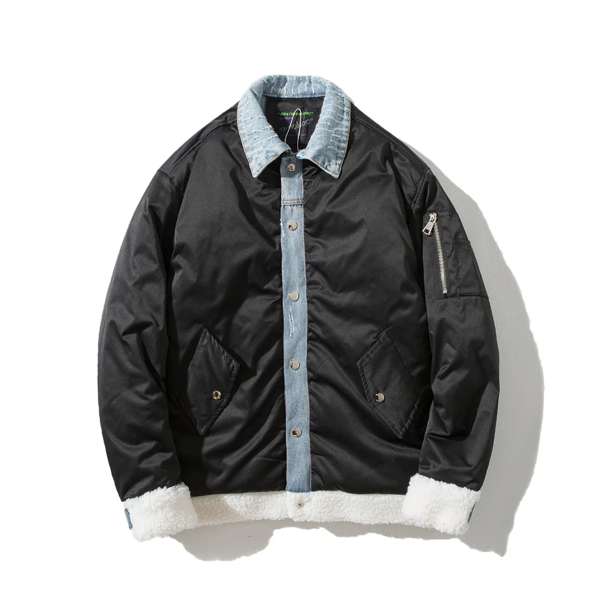 

Luoye luo ye 2019 Autumn New Style Men Loose-Fit Berber Fleece Workwear Casual Jacket W9020