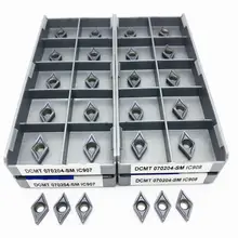 Outils de tour DCMT070204 SM IC907 DCMT070204 SM IC908 inserts en carbure outils de tournage en métal externes outils de coupe CNC DCMT 070204