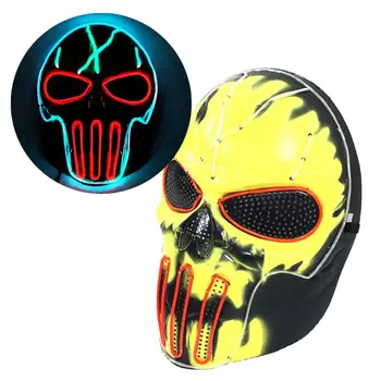 

Halloween LED Light Up Mask Wire Rave Cosplay Costume Glowing Masquerade Party Masks Supplies 72XC