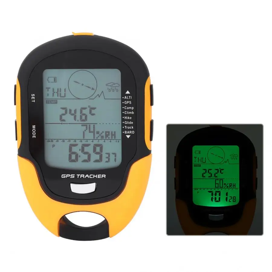 Компас SUNROAD gps водонепроницаемый навигационный приемник Ручной USB Перезаряжаемый цифровой альтиметр барометр часы портативный