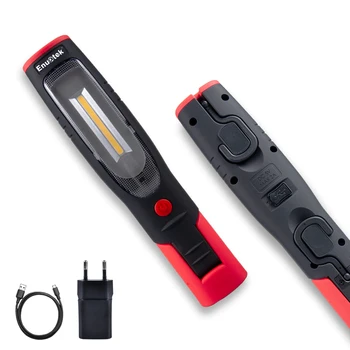 

LED Portable Rechargeable Flashlight Cordless for Car Repairing and Camping Use Handheld LED Work Torch Light Two Lighting Modes