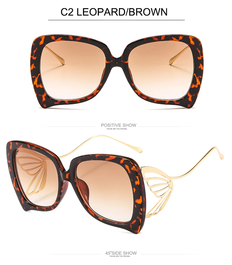 OEC CPO негабаритных женские солнечные очки Бабочка Модные новейшие Квадратные Солнцезащитные очки Женские Лидер продаж высокое качество Oculos UV400 O109