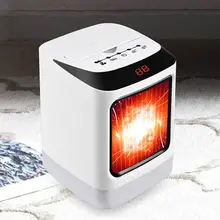 800 Вт-1000 Вт 2 режима регулируемый мини удобный ручной нагреватель Домашний Настольный Электрический тепловентилятор с красочным ночным светильник с ЧПУ дисплеем