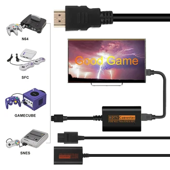 

HDMI Converter For NS 64/SNES/NGC/SFC Gamecube Console HD Cable High Definition Upgraded Signal Plug And Play Gamepad Converter