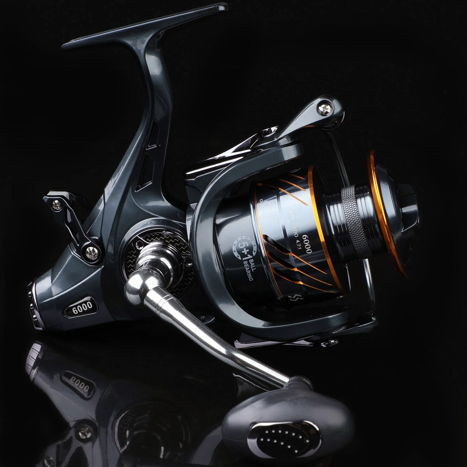 Sougayilang Front Rear Double Brake Spingning Reel 10kg Drag Power 5.5:1 High Speed Carp Fishing Reel Feeder Fishing Tackle