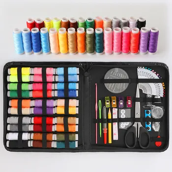 

Sewing Sets Home Travel Sewing Box Kit Sewing Thread Stitches Knitting Needles Tools Cloth Buttons Craft Scissor Home Organizer