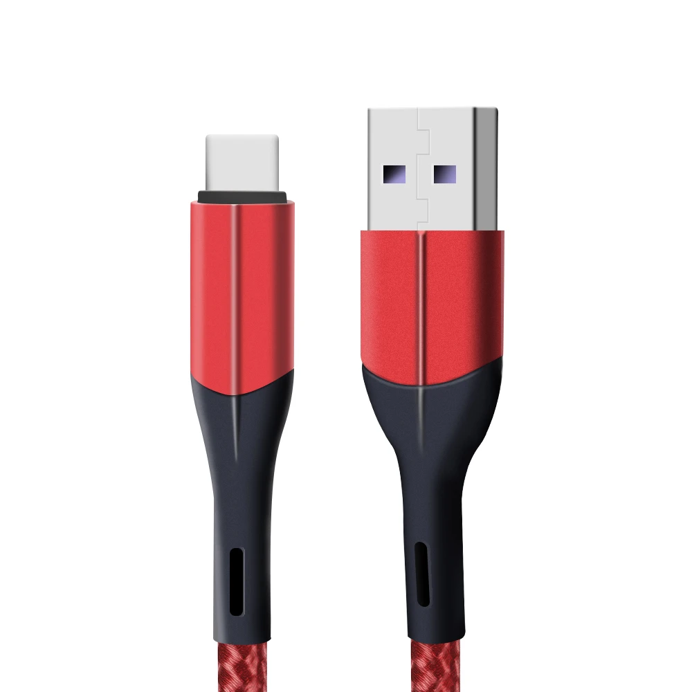 Red Usb type C кабель 3A Быстрая зарядка type-C кабели для Samsung S8 Note 9 A30 huawei p20 Xiaomi Redmi Note5pro нейлоновая USB C линия передачи данных - Цвет: Red