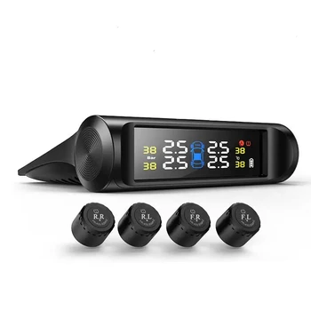 

Universal Wireless C240 TPMS Solar Power Tire Pressure Monitor System Color LCD Display with 4 External Sensors