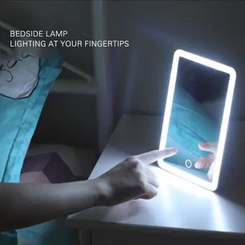 

Makeup Mirror LED Touch Screen Table Desktop Makeup Portable LED Lighted Makeup Mirror Cosmetic Hand Mirror Dropshipping Hotest