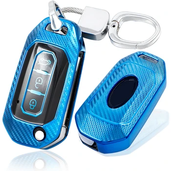 

TPU Ring Chain Key Cover Case Holder For Ford TERRITORY TITANIUM EcoBoost EV 2019 2020 Car Key Case Cover Keychain Accessories