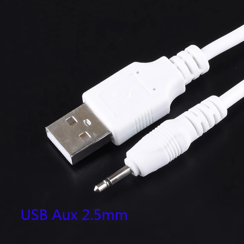 Лидер продаж USB разъем Aux 2,5 мм линейный аудио кабель 100 см Длина белый I Форма прямой высокое качество