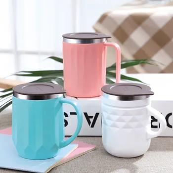 

400ML Stainless Steel Coffee Thermos Mug with Lid Milk Tea Cups Vacuum Flasks Couple Water Cup Water Pots Office Home Drinkware