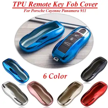 

TPU Car Remote Smart Key Cover Fob Case Shell For Porsche for Cayenne/Panamera/911/Boxster/Cayman/Macan 2010 2011 2012-2017