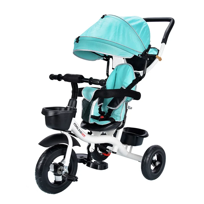 3 in 1 Children's Tricycle Bike Portable Folding Three Wheel Stroller Baby Trolley Toddler Trike Birthday Gift For 6M-6Y | Мать и